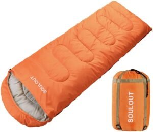 Sleeping Bag,3-4 Seasons Warm Cold Weather Lightweight, Portable, Waterproof Sleeping Bag with Compression Sack for Adults & Kids – Indoor & Outdoor: Camping, Backpacking, Hiking