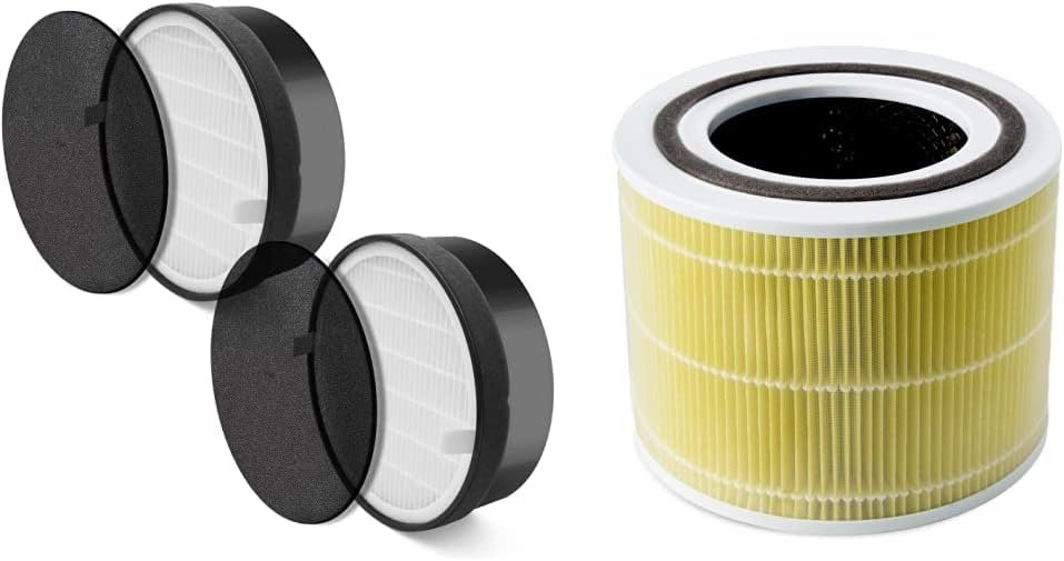 LEVOIT LV-H132 Air Purifier Replacement Filter 2 Pack + LEVOIT Core 300 Air Purifier Pet Allergy Replacement Filter