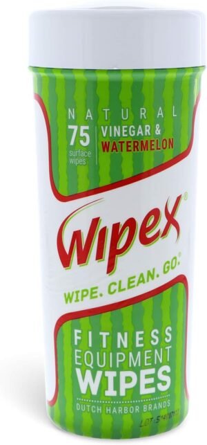 Wipex Gym Equipment Cleaner Gym Wipes – 75ct Yoga Mat Wipes & Workout Equipment Cleaner Wipes for Personal Use – Fitness Equipment, MMA Gear, Pilates, Spas, Gyms, Peloton Bikes, Watermelon Scent