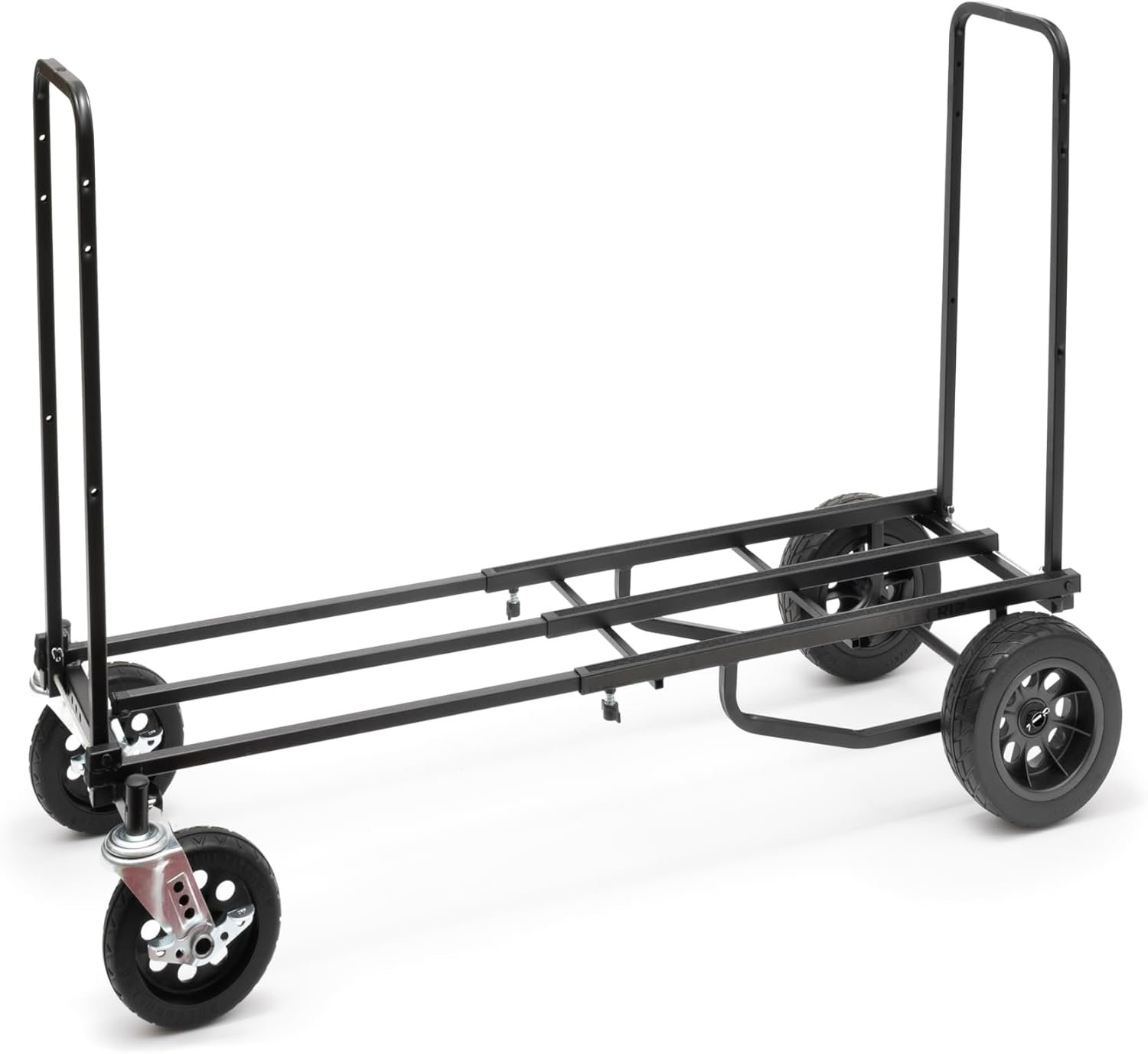 Rock-N-Roller R12STEALTH (All Terrain Stealth) 8-in-1 Folding Multi-Cart/Hand Truck/Dolly/Platform Cart/34" to 52" Telescoping Frame/500 lbs. Load Capacity, Black