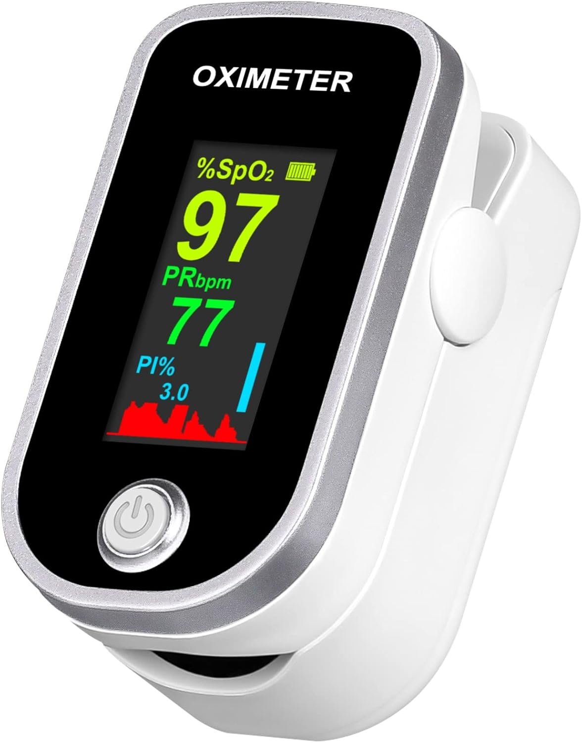 Pulse Oximeter Fingertip - Oxygen Meter Finger Pulse Oximeter - Blood Oxygen Saturation Monitor with Heart Rate and Fast Spo2 Reading, Pulse Ox with TFT Screen, Lanyard (Not include Batteries)