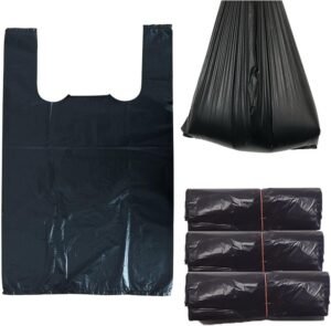 Sanitary Napkin Disposal Bags,300 Pcs Small Black Plastic Trash Bags with Handles for Feminine Tampons Hygiene Products Disposal