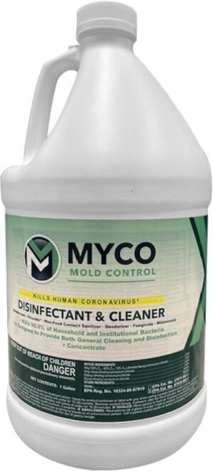 Myco Mold Control Concentrate – Disinfectant & Cleaner, Hospital Grade & EPA Registered Cleaner for Mold Remediation, Homes, Hospitals, Schools, Commercial Use, 1 Gallon