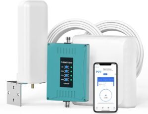 Cell Phone Signal Booster for Home and RV Boosts 5G 4G LTE & 3G Signals on Band 2 4 5 12 13 and 17 Supports Verizon, AT&T, T-Mobile & More | FCC Approved
