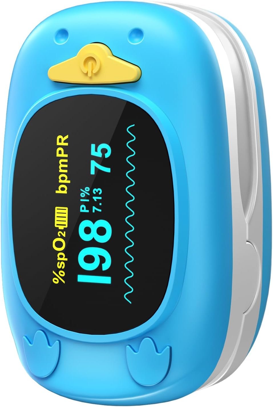 Children Fingertip Pulse Oximeter Blood Oxygen Saturation Monitor for Child Kids Portable Oxygen Monitor with OLED Screen Included 2AAA Batteries