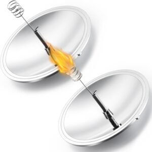 Maitys 2 Pcs Solar fire Starter Solar Spark Lighter Camping Survival Tool Windproof Fire Starter Emergency Travel Kits Parabolic Mirror Ignition Outdoor Hiking Tool Home Yard