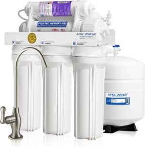 APEC Water Systems Top Tier Supreme Certified Alkaline Mineral pH+ High Flow 90 GPD 6-Stage Ultra Safe Reverse Osmosis Drinking Water Filter System (Ultimate RO-PH90)