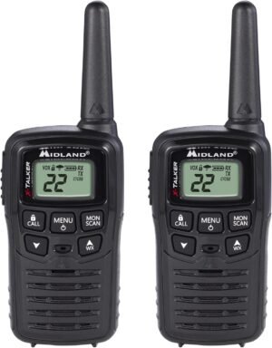 Midland® T10 X-TALKER Two-Way Radios – 22 Channels – Long Range Walkie-Talkies, 38 Privacy Codes – Best Family Camping Radio – 2 Pack