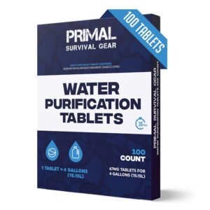 Water Purifier Tablets –Water Purification Tablets for Emergency Water &#8211; Hiking, Camping, Survival, Emergency – Drinking Water Filtration System Survival Tabs &#8211; Purificador De Agua &#8211; 100 Tablets &#8211; 4G