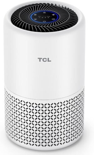 TCL Breeva A1C Air Purifier for Home, Bedroom, Up to 438 ft², Auto Mode, 3-Stage filtration, H13 True HEPA Filter, Smoke & Odor Blocker, Pre-Filter (A1C14W)