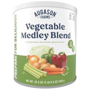 Augason Farms Vegetable Medley Blend Can, Emergency Food Supply, Everyday Meals, 131 Servings