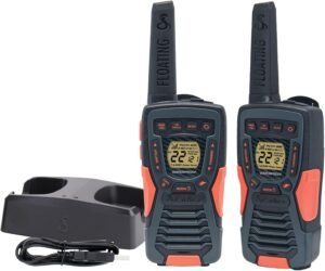 Cobra ACXT1035R FLT Floating Walkie Talkies – Waterproof, Rechargeable, Long Range up to 37-Mile Two Way Radio with NOAA Weather Alert & VOX, (2 Pack)