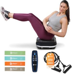 Lifepro Waver Vibration Plate Exercise Machine – High-Intensity Vibration for Muscle Activation, Full-Body Workout Vibrating Platform with Loop Bands, Fitness Equipment for Strength Toning & Fat Loss