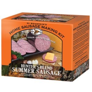 Hi Mountain Seasonings ǀ Summer Sausage Seasoning Kit ǀ HUNTER’S BLEND ǀ Includes 10 Casings, Seasoning, Cure, & Directions ǀ Seasons up to 30lbs of Meat ǀ Beef, Pork, Venison, Deer & Wild Game