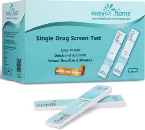 Easy@Home Single Drug Screen Test (Cannabinoids Urine Test) – THC Tests for Home Urine Drug Test Kit, THC Detox Testing Kits Cutoff Level 50ng/mL Individually Wrapped #EDTH-114 (10 Pack)