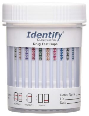 Drug Test Cups | 5 Pack | 10 Panel CLIA Waived Instant Urine Drug Test Kit for AMP,BAR,BZO,COC,MET,MOP|OPI,MTD,OXY,PCP,THC