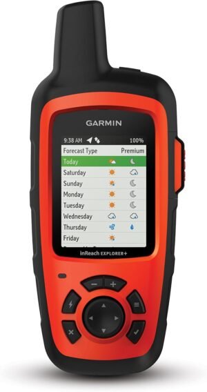 Garmin 010-01735-10 inReach Explorer+, Handheld Satellite Communicator with Topo Maps and GPS Navigation