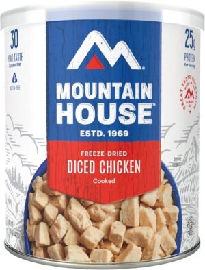 Mountain House Cooked Diced Chicken | Freeze Dried Survival & Emergency Food | #10 Can | Gluten-Free, 30235-Parent