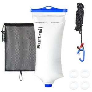 Water Bag 2L Compatible with Sawyer Squeeze Mini Water Filter, Foldable Squeeze Bag for Survival Water Filter Straw, Wide Mouth and 28mm Narrow Mouth Water Container