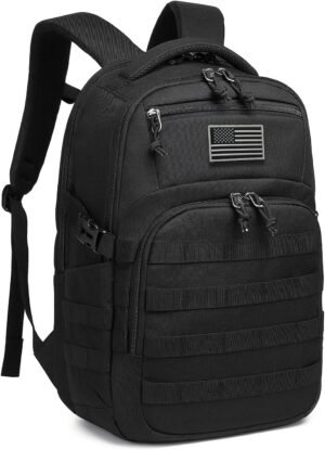 Wotony Military tactical backpack, backpack for men black small tactical assault bag