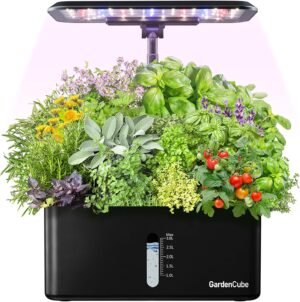 Hydroponics Growing System Indoor Garden: Herb Garden Kit Indoor with LED Grow Light Quiet Smart Water Pump Automatic Timer Healthy Fresh Herbs Vegetables – Hydroponic Planter for Home Kitchen Office