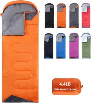 Sleeping Bags for Adults Backpacking Lightweight Waterproof- Cold Weather Sleeping Bag for Girls Boys Mens for Warm Camping Hiking Outdoor Travel Hunting with Compression Bags