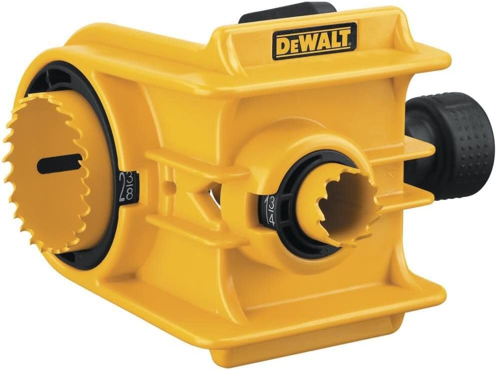 DEWALT Door Lock Installation Kit, C-Clamp Design, For Metal or Wood Doors, 2 Adjustable Bushings, Easy Installation (D180004)