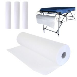 3 Roll Disposable Non-Woven Bed Sheet, 50 Pcs/Roll Massage Table Sheets, 31.5″ X 70″Salon Beauty Facial Bed Cover for Massage, Lash, Tattoo Bed, Spa