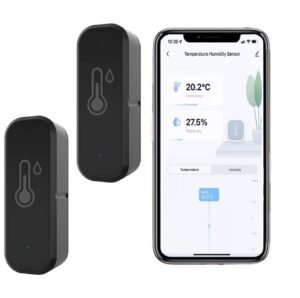 Solo WiFi Temperature Humidity Sensor, Smart Monitor for Basement, Attic, Wine Cellar, Green House, Pet House, Instrument Case, Work with Alexa Echo Google Home SmartLife App Remote Notifications (2)