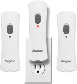 Energizer Weatheready Rechargeable Compact Handheld Light, Plug-in Rechargeable LED Light, Automatic Turn-On Emergency Flashlight, Built-in Rechargeable Battery Included, 3 Count