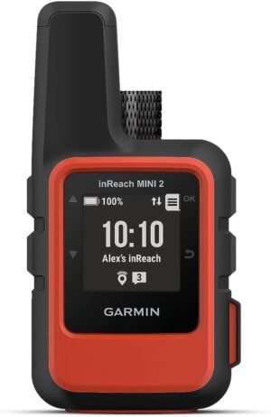 Garmin inReach Mini 2, Lightweight and Compact Satellite Communicator, Hiking Handheld, Orange – 010-02602-00