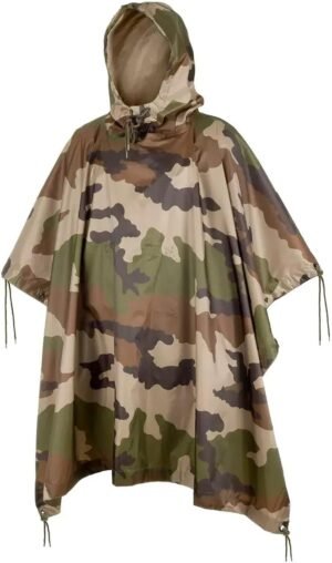 Mil-Tec Adult Ripstop Wet Weather Lightweight Waterproof Multi-Use Rain Poncho with Hood – Use as Bivouac Sack, Shelter Tent