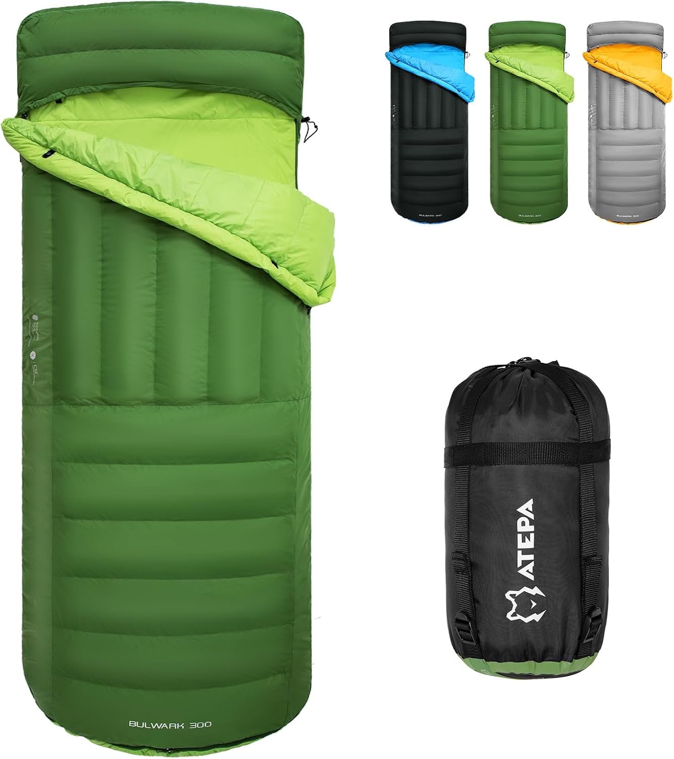 ATEPA Ultralight 650/700 FP Down Sleeping Bag for Adults, 3 Season Cold Weather & Warm Compact Sleeping Bag with Compression Sack for Backpacking, Hiking, Camping