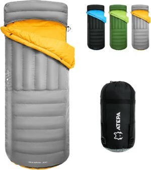 ATEPA Ultralight 650 Fill Power Down Sleeping Bag for Adults, 3 Season Cold Weather & Warm Compact Sleeping Bag with Compression Sack for Backpacking, Hiking, Camping