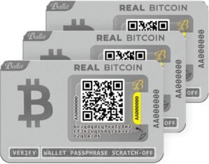 Ballet 3-Pack Gift Set Real Bitcoin – The Easiest Crypto Cold Storage Card – Cryptocurrency Hardware Wallet with Multicurrency and NFT Support