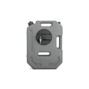 Rough Country 10L/2.6 Gallon Flat Fluid Container with Lockable Mount – Storage & Transport Non-Potable Liquids. Gray