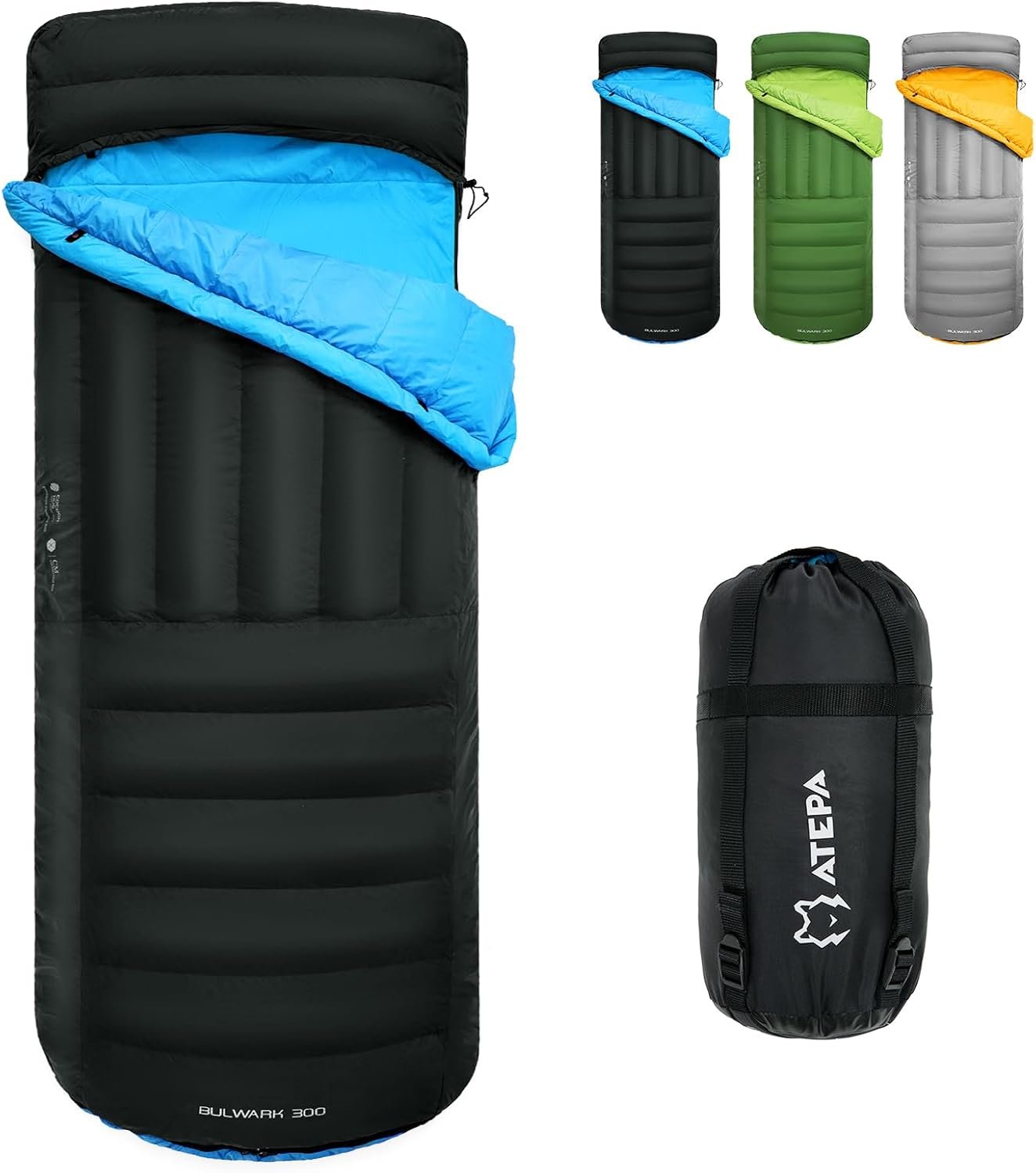 ATEPA Ultralight 650/700 FP Down Sleeping Bag for Adults, 3 Season Cold Weather & Warm Compact Sleeping Bag with Compression Sack for Backpacking, Hiking, Camping