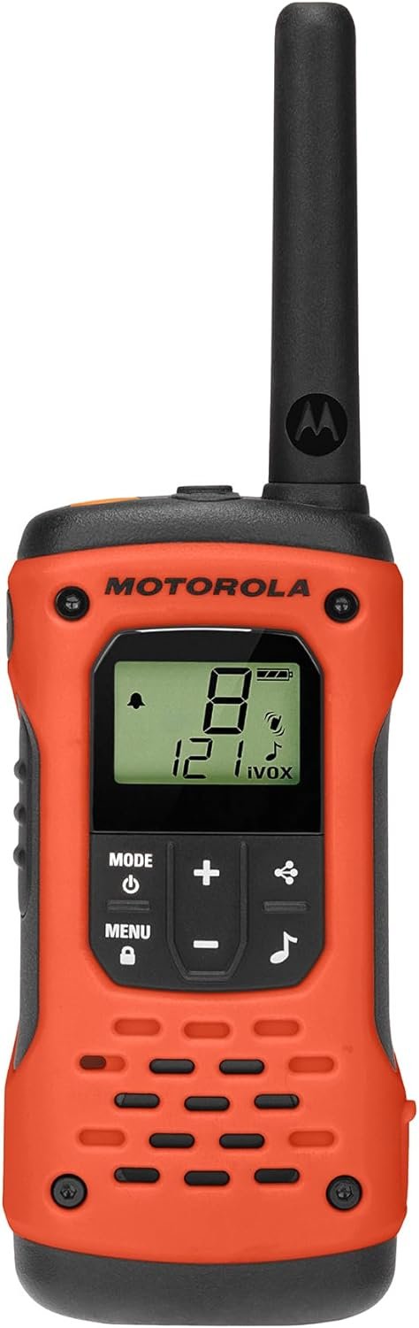 Motorola Solutions T605 35 mi. Waterproof Two-Way Radio Orange 2-Pack w/Accessories