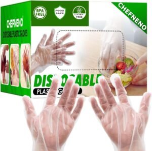 Disposable Food Prep Plastic Gloves (700 -1200 ct.) Cooking Cleaning Food Handling Latex & Powder Free One Size Fits Most