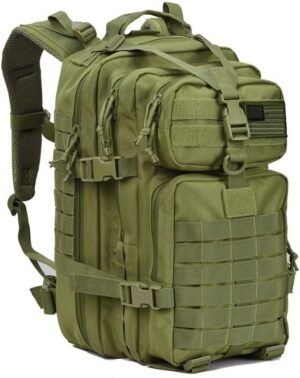 REEBOW GEAR Military Tactical Backpack Small Molle Assault Pack Army Bug Bag Backpacks Rucksack Daypack (Army Green)