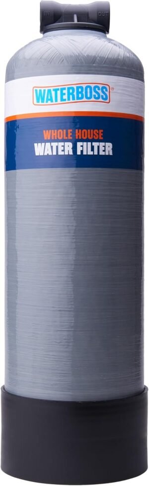 WaterBoss Whole House Water Filter – Whole Home Water Filtration System for Well & City Water – Filters 96.9% of Chlorine Taste & Odor – 6yr, 600,000 Gl, WB-WH-FILTER