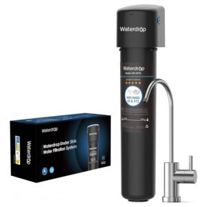 Waterdrop 15UB Under Sink Water Filter, Under Sink Water Filtration System for 2 Years, NSF/ANSI 42 Certified, Reduces PFAS, PFOA/PFOS, Lead, Under Sink Water Filter with Faucet, 16K Gallons