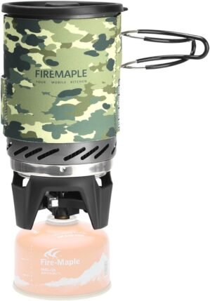 Fire-Maple “Fixed Star 1” Personal Cooking System | Pot/Jet Burner Stove System with Electric Ignition | Ideal for Hiking, Camping, Backpacking, Fishing, Hunting Trips and Emergency Use