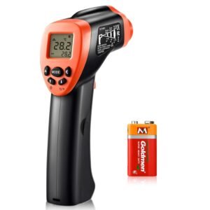 Infrared Thermometer Gun, Handheld Heat Temperature Gun for Cooking, Pizza Oven, Grill, HVAC Engine, Laser Temperature Gun with Adjustable Emissivity & Max-Min Measure, Measure -58°F to 1292°F