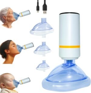 Automatic Choking Rescue Device for Kids and Adults with 3 Masks,Portable Anti Choking Device Strong Suction Home Emergency Kit, Choking First Aid Device for Senior