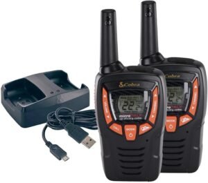 Cobra ACXT390 Walkie Talkies – Rechargeable, Lightweight, 22 Channels, 23-Mile Range Two-Way Radios with VOX (2-Pack)