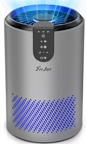 FreAire Air Purifiers for Bedroom, Hepa Air Purifiers for home Up to 538 Ft²/h, Small air purifier with 3-in-1 Filter for Dust Dander Odors Smoke with Timer, Sleep Mode, Fragrance for Office Kitchen