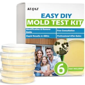 Mold Test Kit for Home – 6 Complete Mold Detection Kits, HVAC, Surface & Indoor Air Quality Testing, DIY Mold Detector for House, Black Mold Detailed Identification Guide