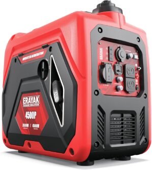 ERAYAK 4500W Portable Inverter Generator for Home Use, Super Quiet Small Generator for Camping Outdoor Emergency Power Backup, Gas Powered Engine, EPA Compliant