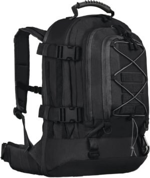 Tactical Backpack Military Hiking Daypack – Molle Backpack for Men 3 Day Assault Pack Bug Out Bag for Camping Travel Army Hunting Gym Rucksack Survival (Black)